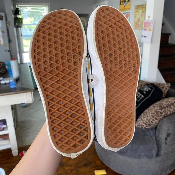 Vans Old Skool Yellow & Black Checkerboard Sneakers - Picture 3 of 4